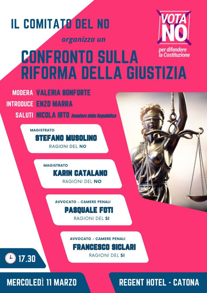 locandina confronto referendum giustizia a catona