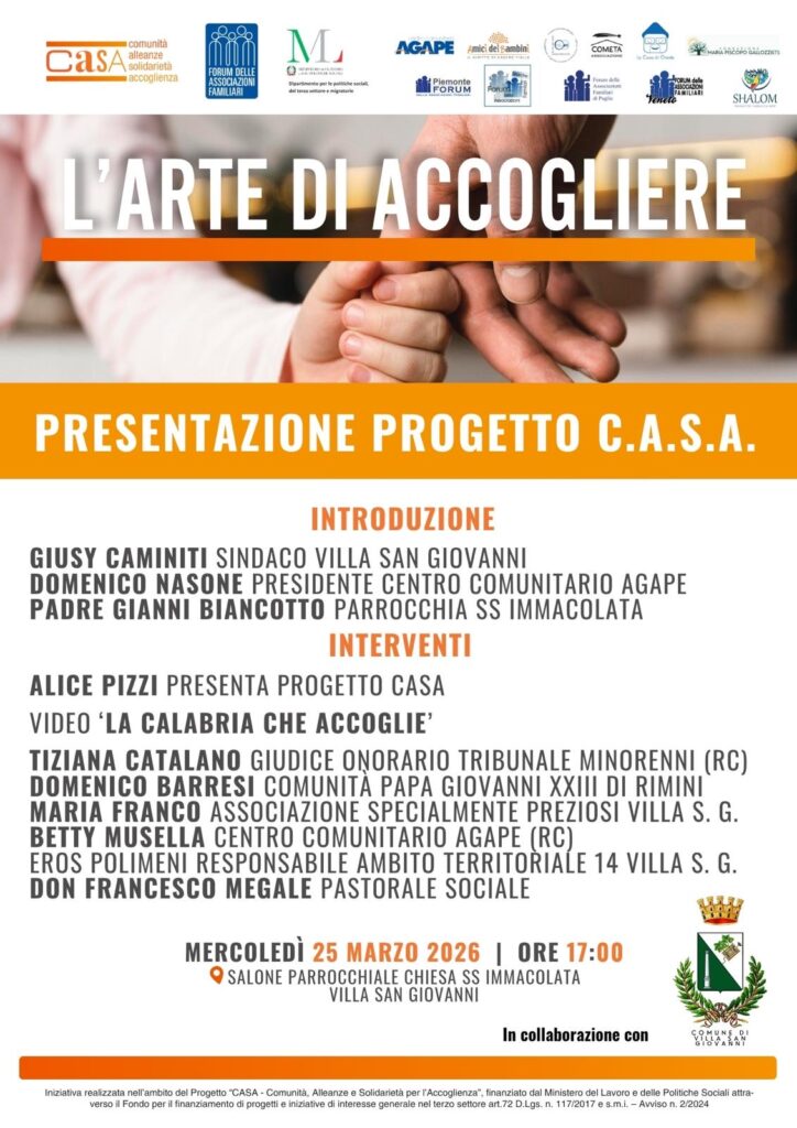 locandina progetto l'arte di accogliere