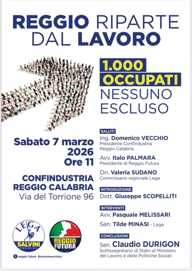 locandina progetto lavoro reggio calabria di lega e reggio futura