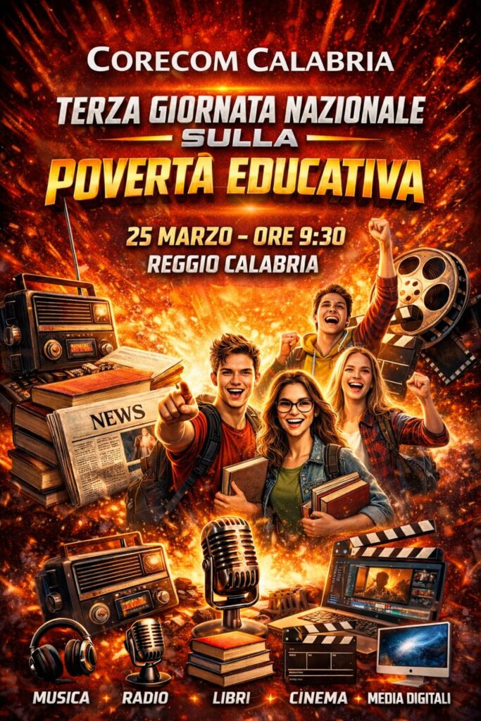 locandina terza giornata povertà educativa corecom calabria