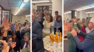 magistrati festeggiano vittoria del no al referendum a napoli