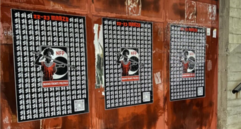 manifesti sì al referendum di nfp