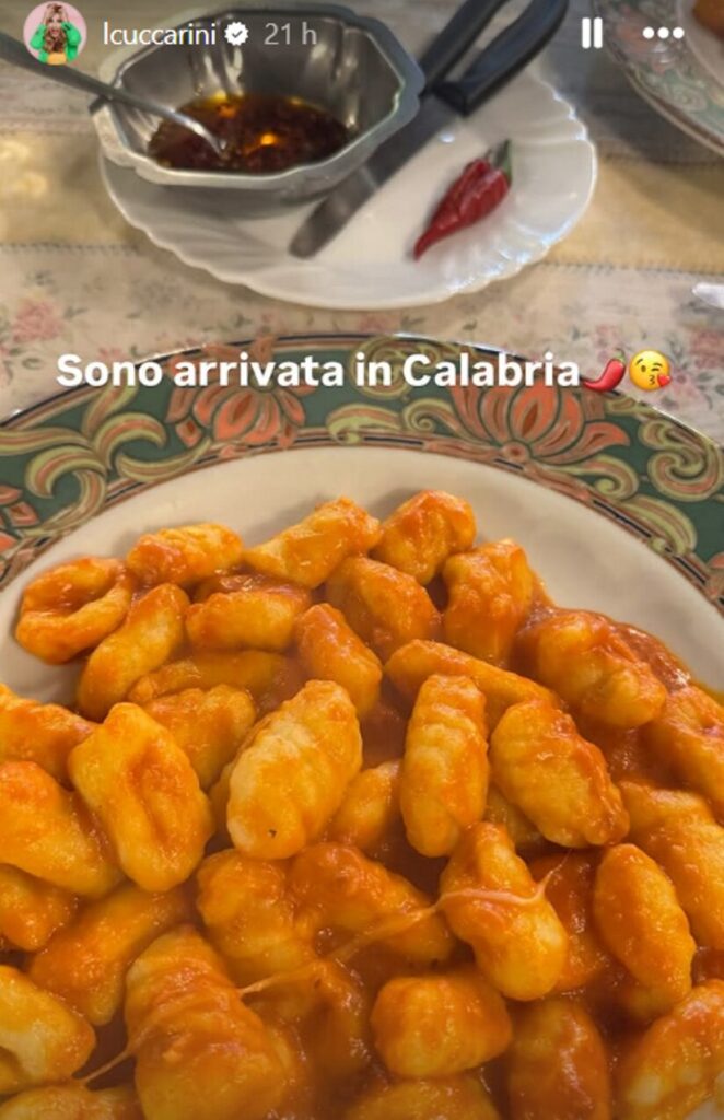 piatto postato da lorella cuccarini, che è arrivata in Calabria