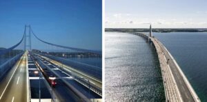 ponte sullo stretto e ponte Storstr›m in danimarca