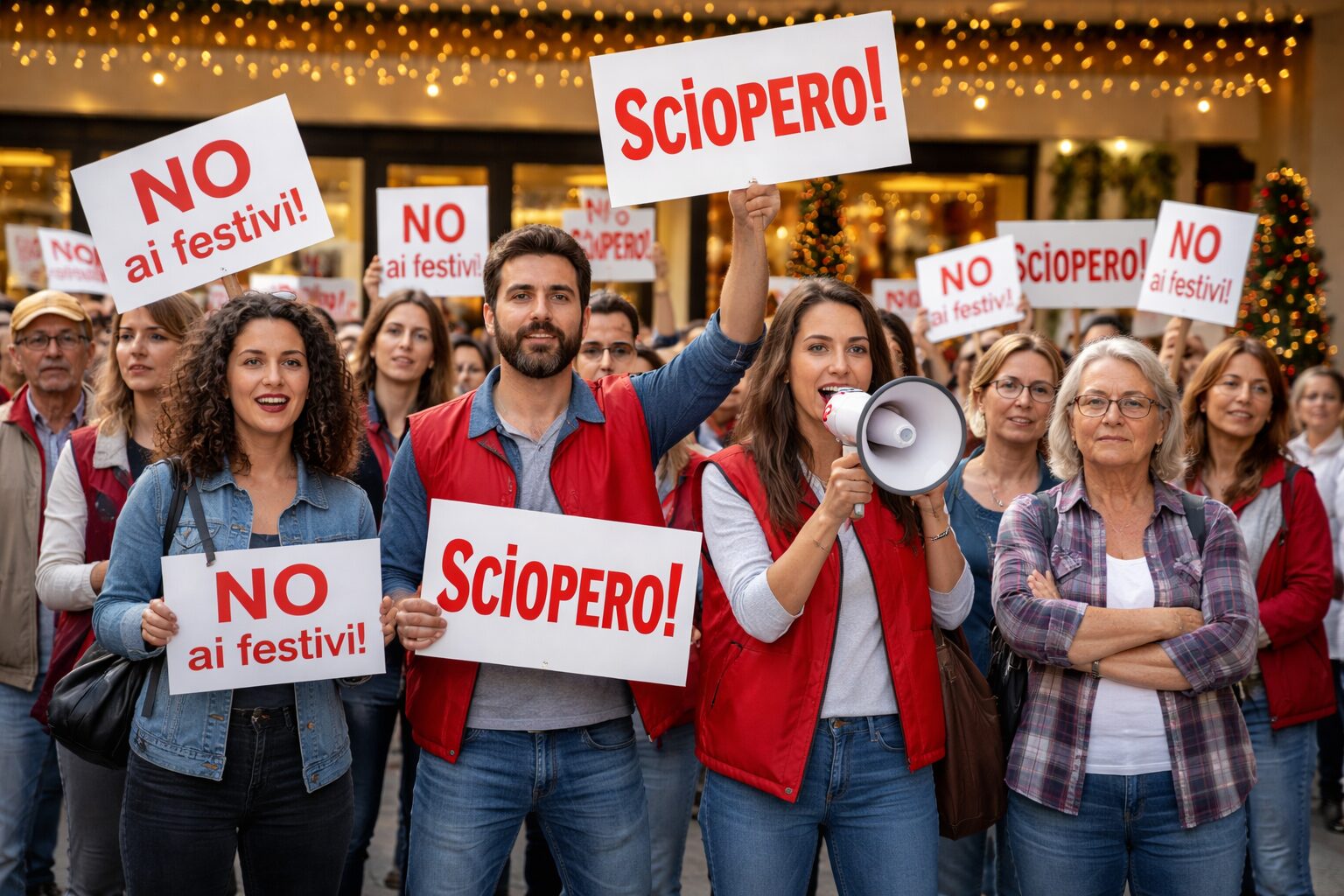 sciopero lavoratori commercio