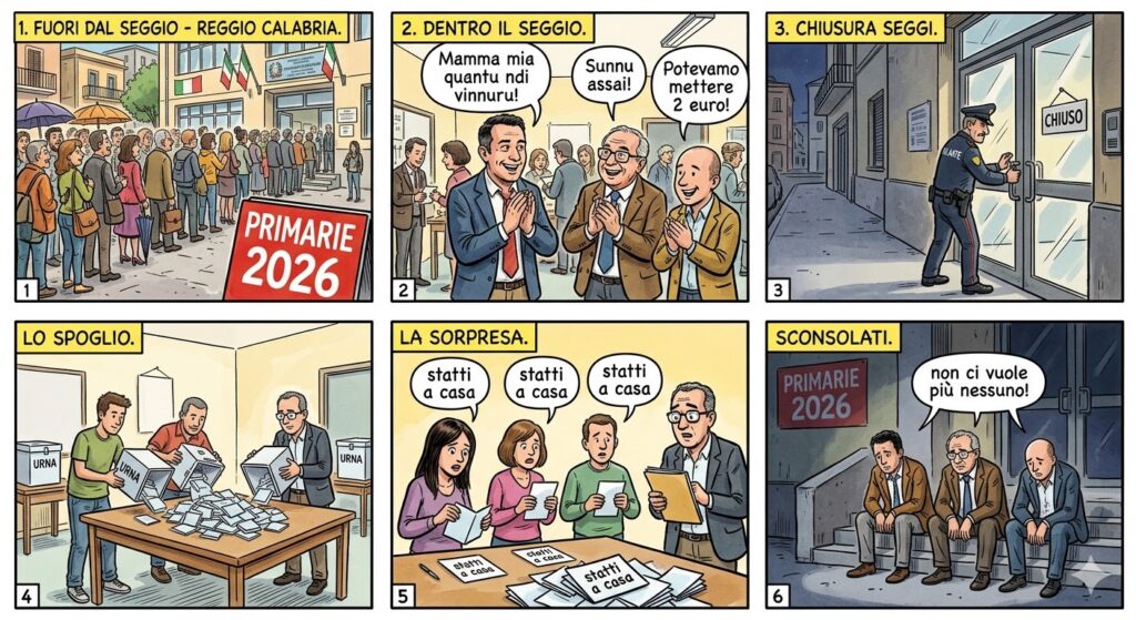 vignetta ironica su primarie centrosinistra