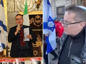 Intervento di Klaus Davi presso la Sinagoga centrale di Milano