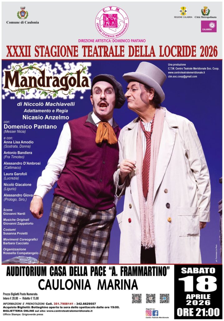 La Mandragola in scena a Caulonia - Locandina