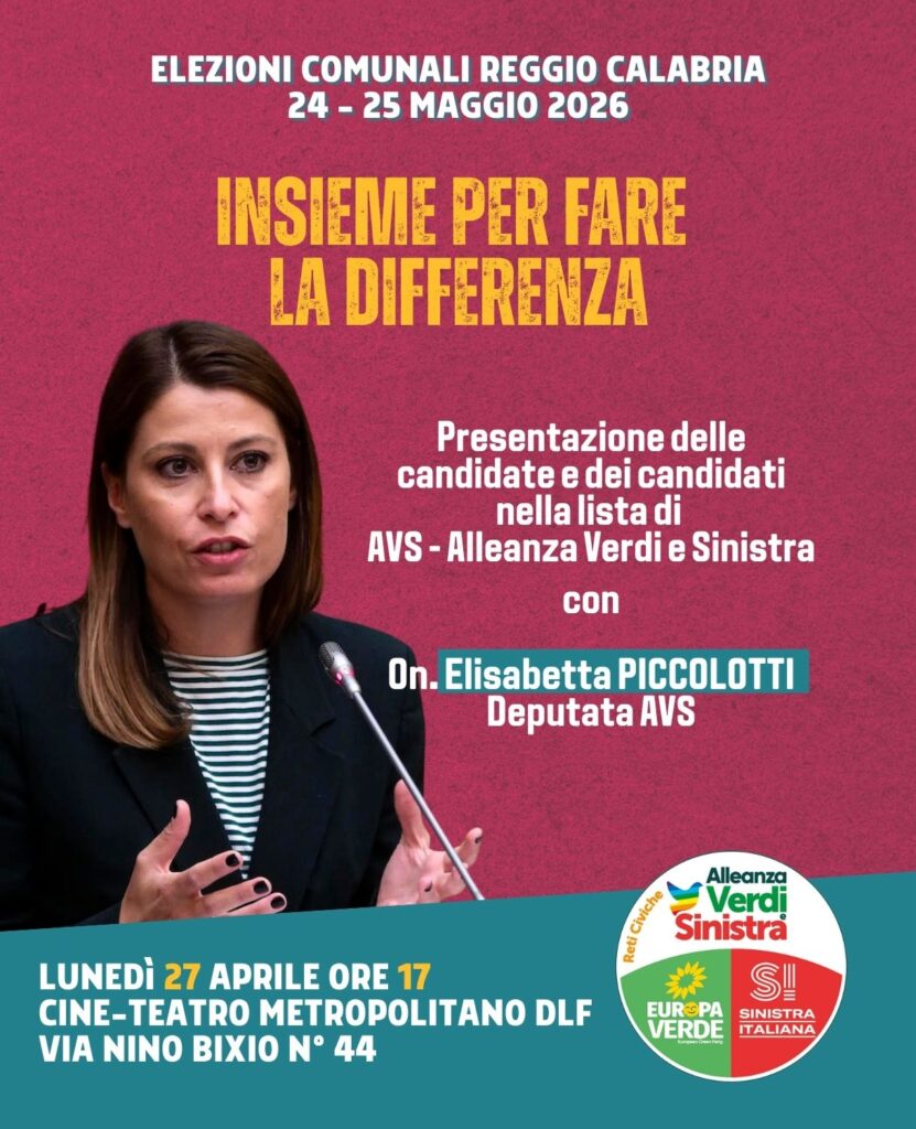Locandina presentazione lista AVS Piccolotti