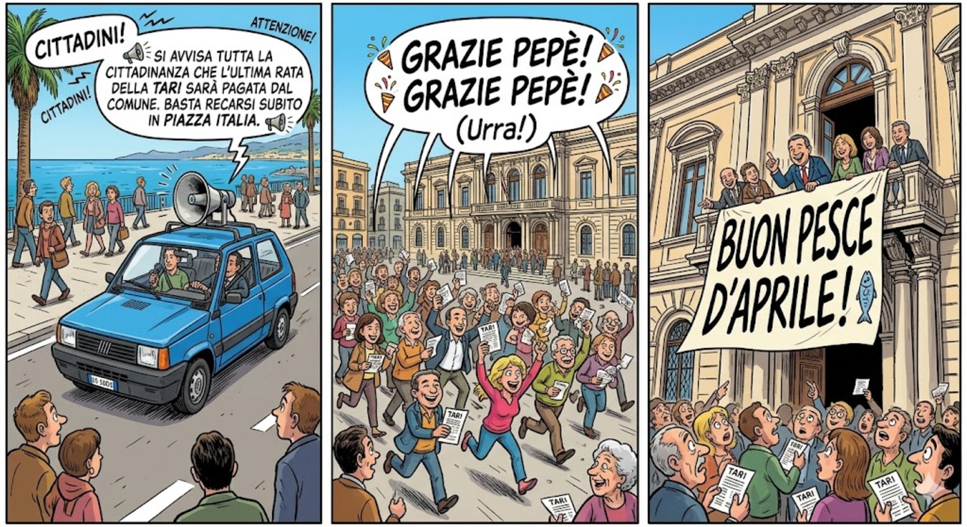 Vignetta Pesce d’aprile Tari