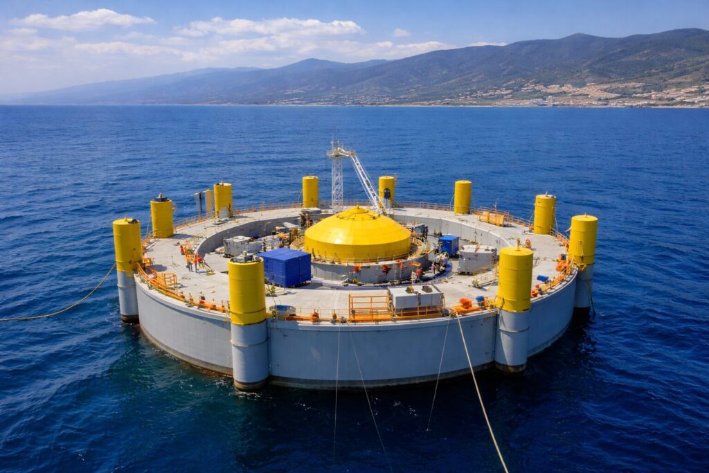 Piattaforma energetica al largo di Reggio