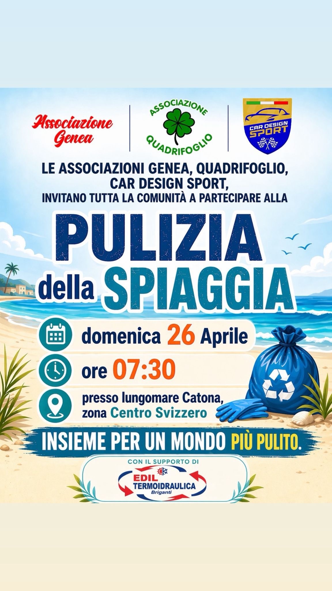 Pulizia della spiaggia Catona