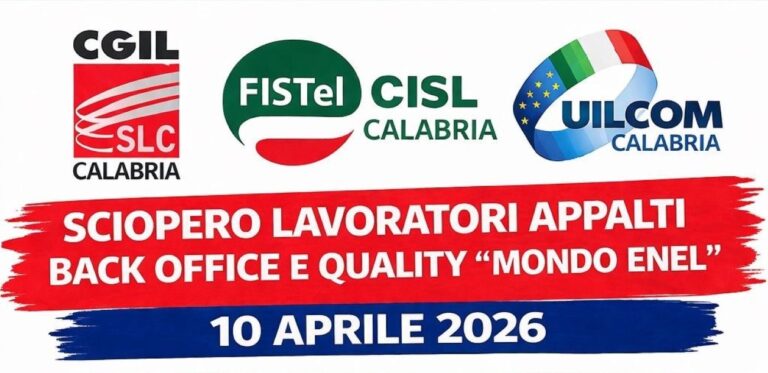 Appalti back-office e quality Enel: il 10 aprile sciopero e presidi indetti dai sindacati