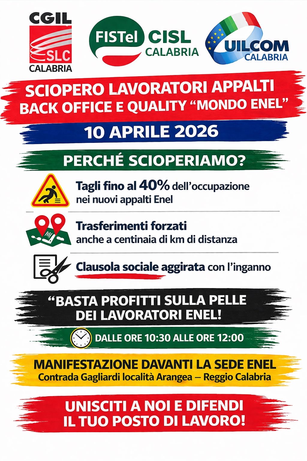 Sciopero Lavoratori back office Enel