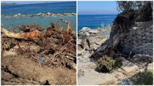 Torrente Piria con argine scomparso