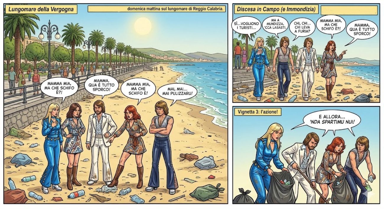 Vignetta rifiuti via Marina