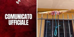 acireale minacce a presidente con scalpo bovino