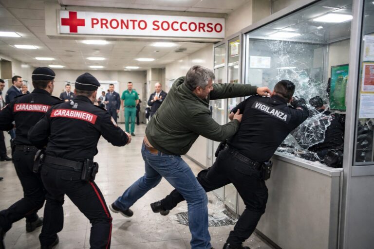 Calabria, caos al Pronto soccorso di Rossano: distrugge gli arredi e aggredisce una guardia giurata