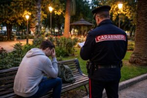 aggressione villa comunale carabinieri