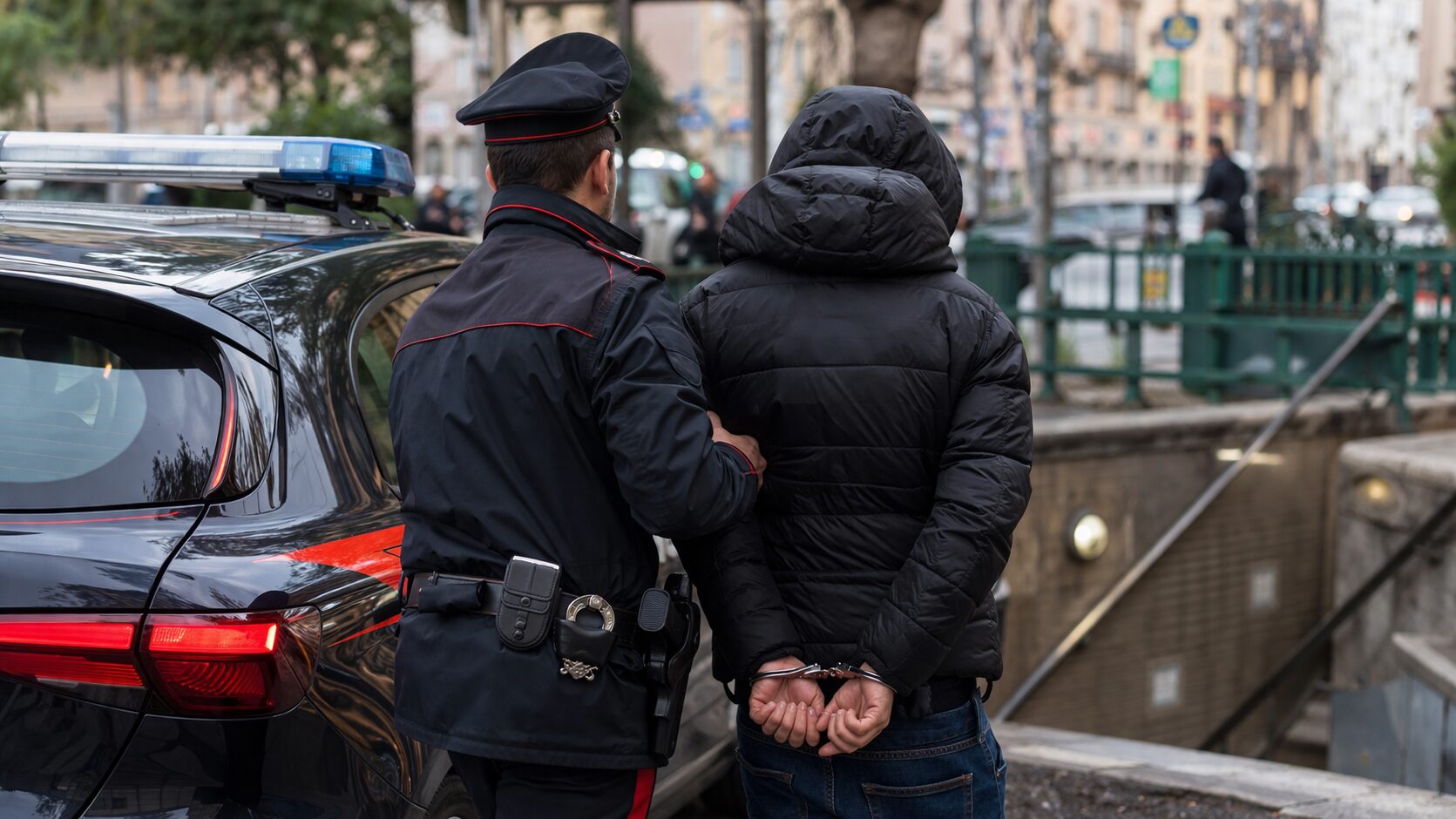 arresto carabinieri metro