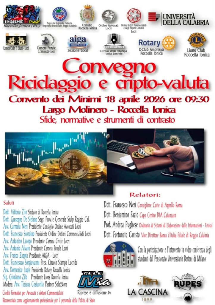 convegno riciclaggio e cripto valuta