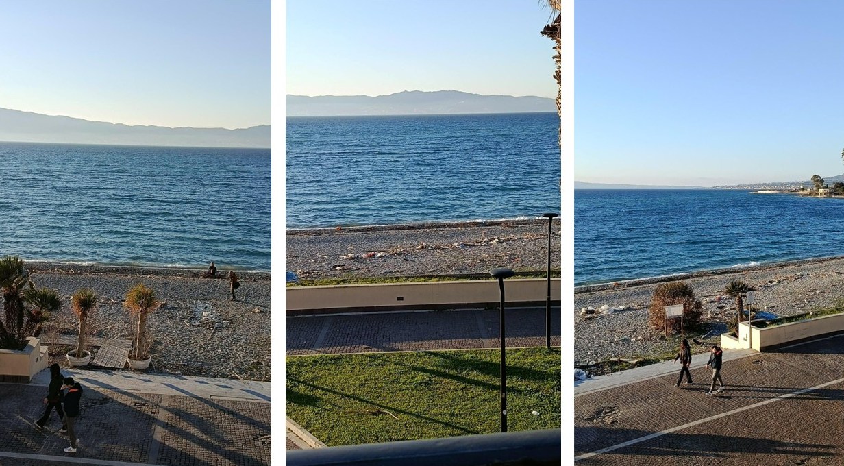 detriti e sporcizia in via marina