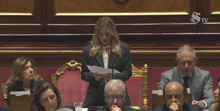 Meloni in Senato: “insulti alla Camera, una parte della magistratura vuole sostituirsi a governo e Parlamento”