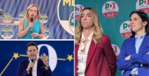 meloni, conte, schlein, salis
