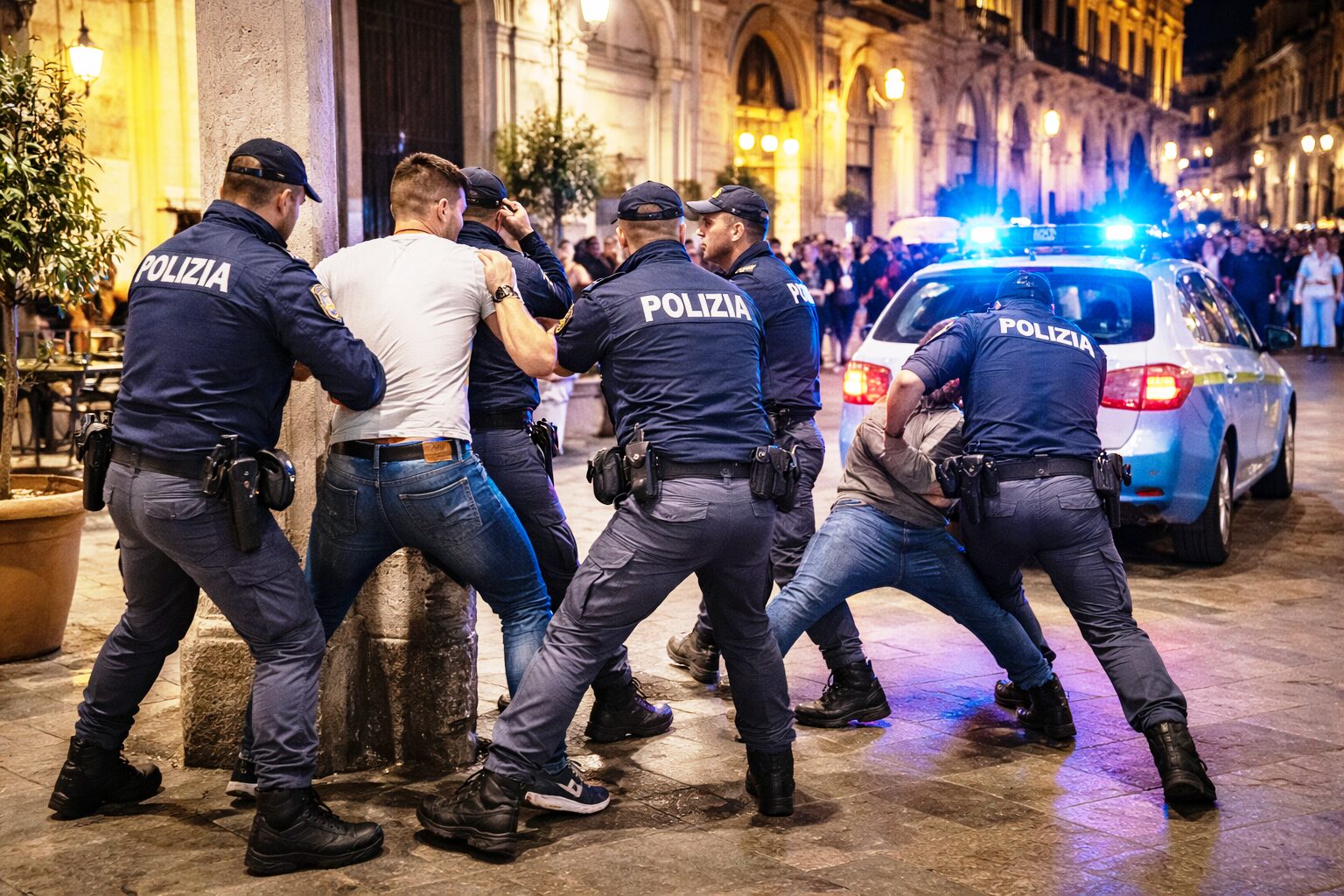 polizia seda rissa