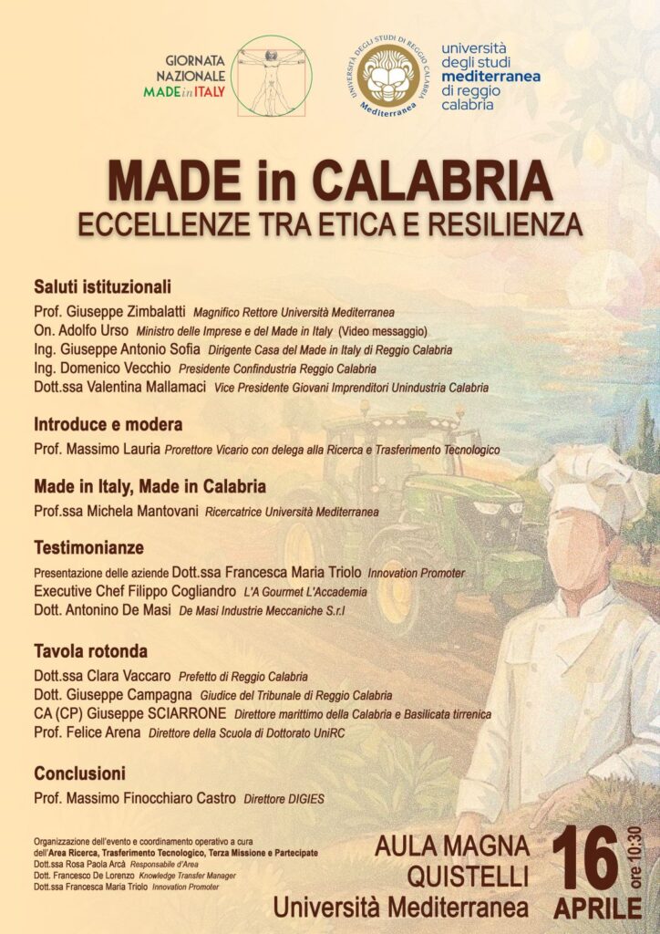 programma giornata nazionale made in italy all'università mediterranea