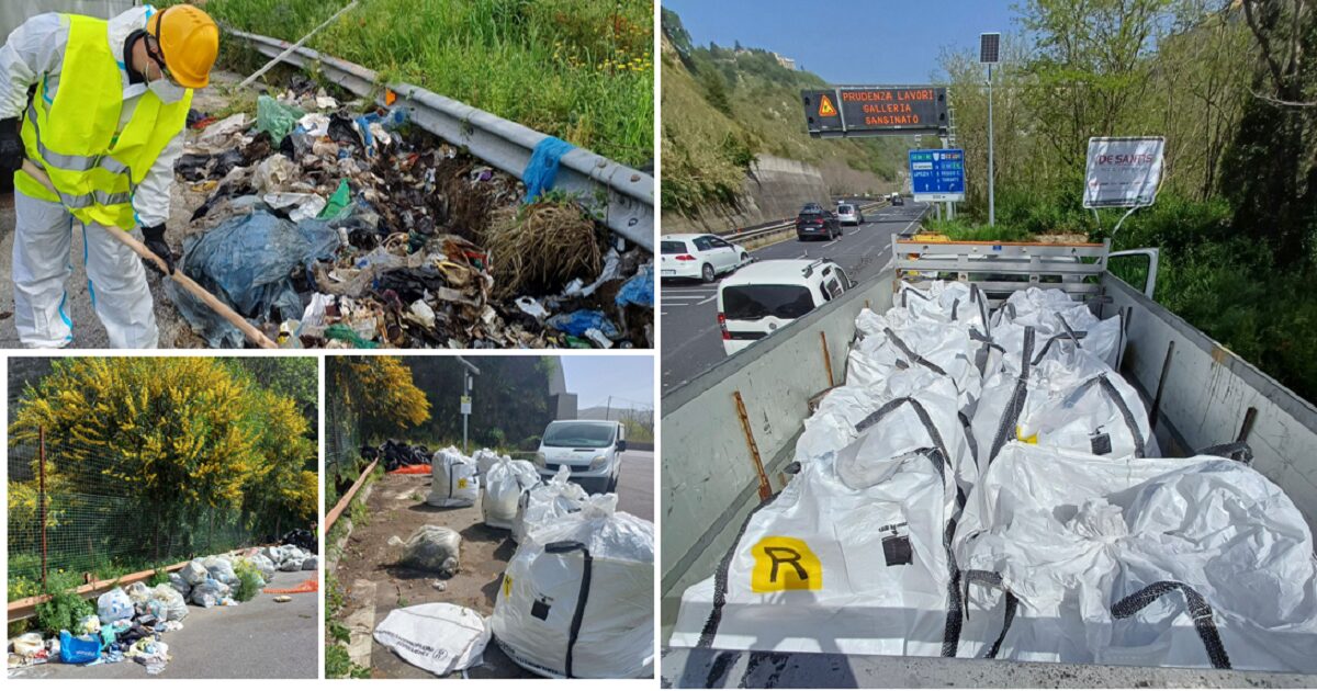 rimozione rifiuti anas Calabria