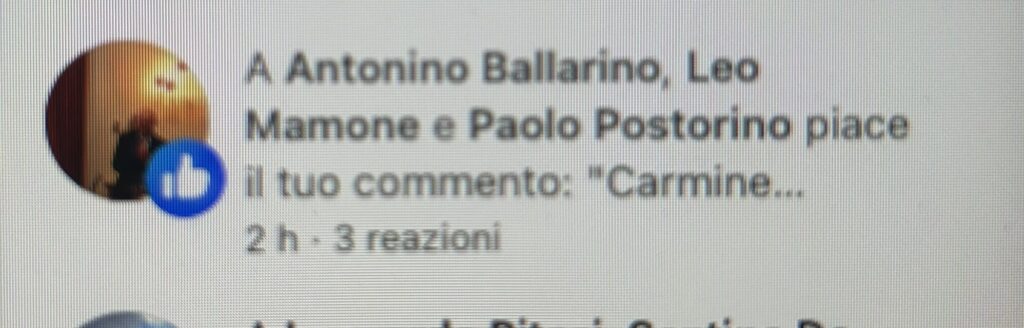 screen commento con mi piace ballarino