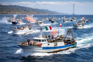 stop traffico navi stretto di messina