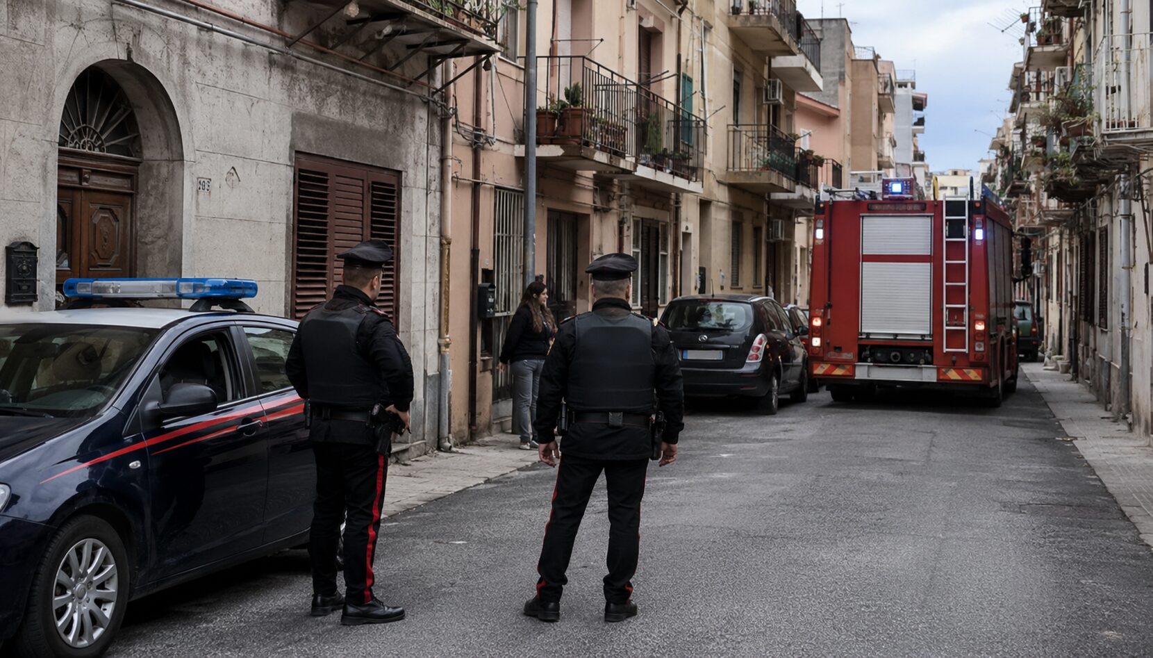 carabinieri e vigili del fuoco