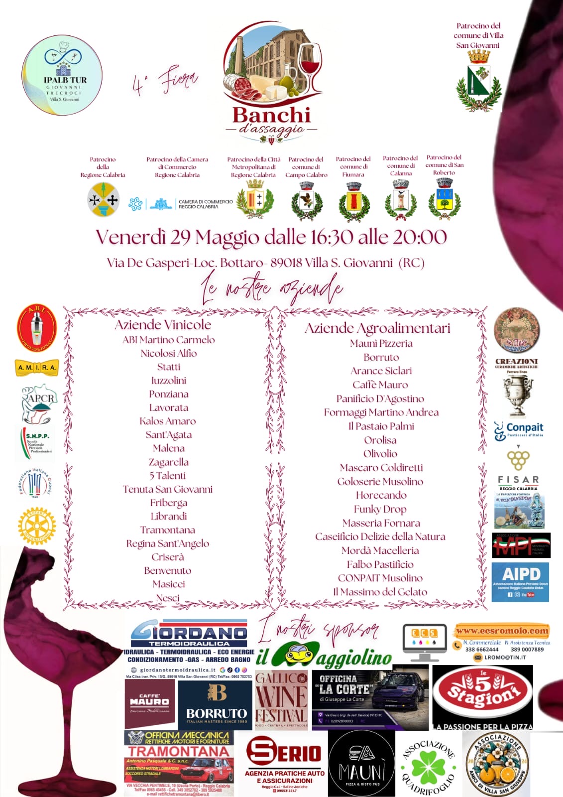 Banchi d'assaggio