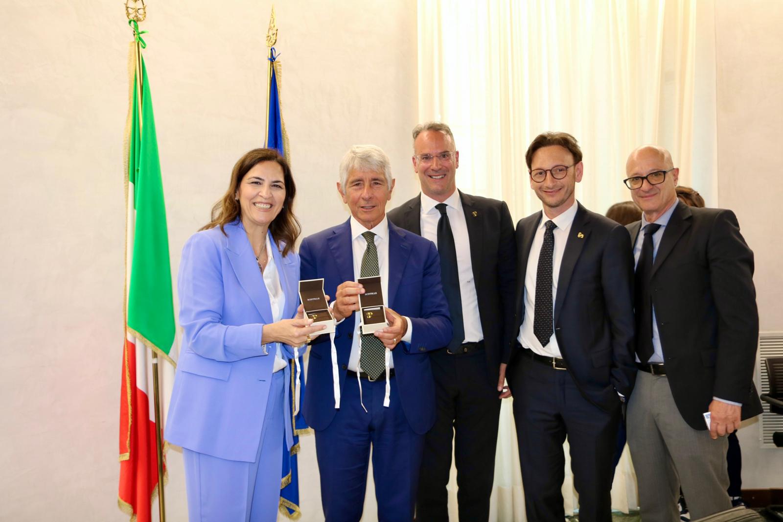 Eulalia Micheli e ministro Abodi