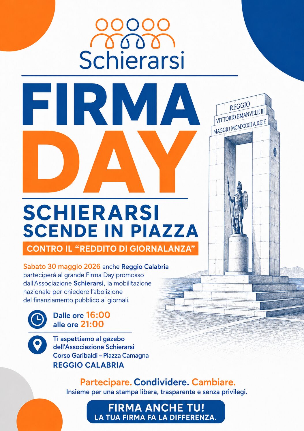 Firma Day Associazione Schierarsi