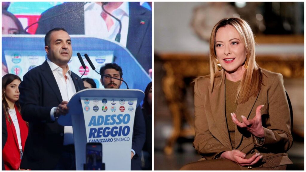 Francesco Cannizzaro e Giorgia Meloni