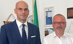 Il nuovo Garante dell'Infazia e adolescienza della Città Metropolitana di Reggio Calabria Lorenzo Festicini con il sindaco Carmelo Versace