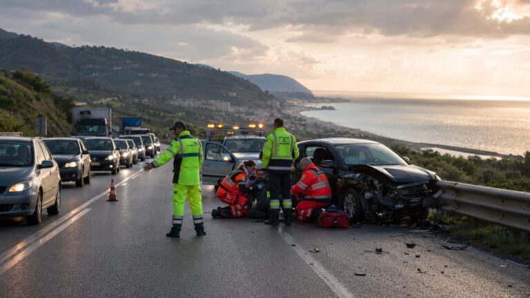 Incidente in Calabria: traffico rallentato sulla Salerno – Reggio, un ferito