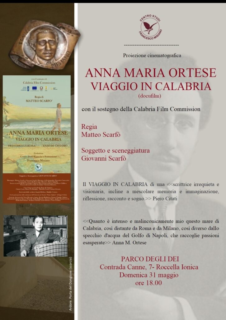 LOCANDINA PROIEZIONE DOCUFILM AL PARCO DEGLI DEI DI ROCCELLA IONICA