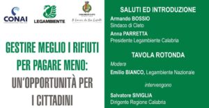 Locandina Gestire Meglio i rifiuti per pagare meno