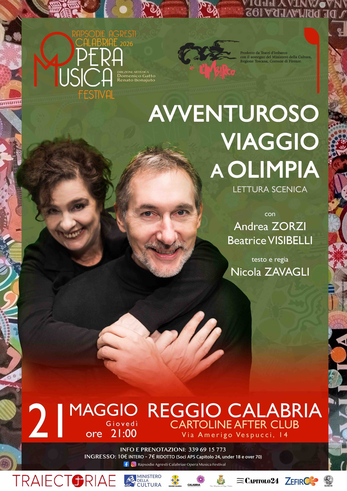 Locandina spettacolo Avventuroso Viaggio a Olimpia - Reggio Calabria