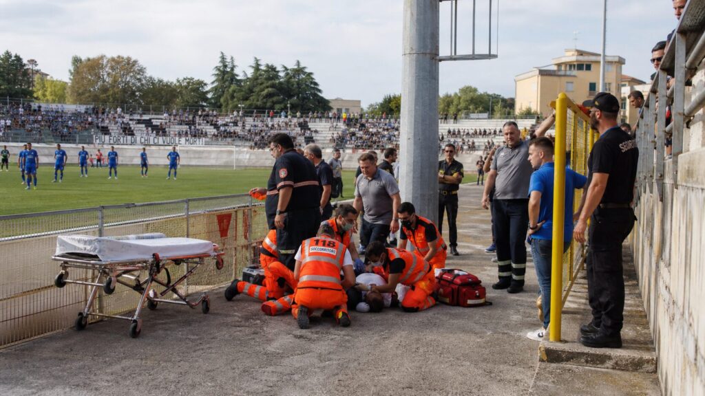 Tifoso caduto dagli spalti Nissa-Paternò