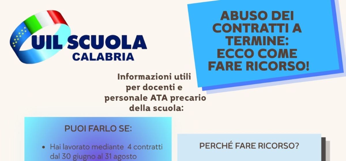 UIL Scuola Calabria ricorso personale ATA