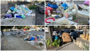 Viale Europa spazzatura