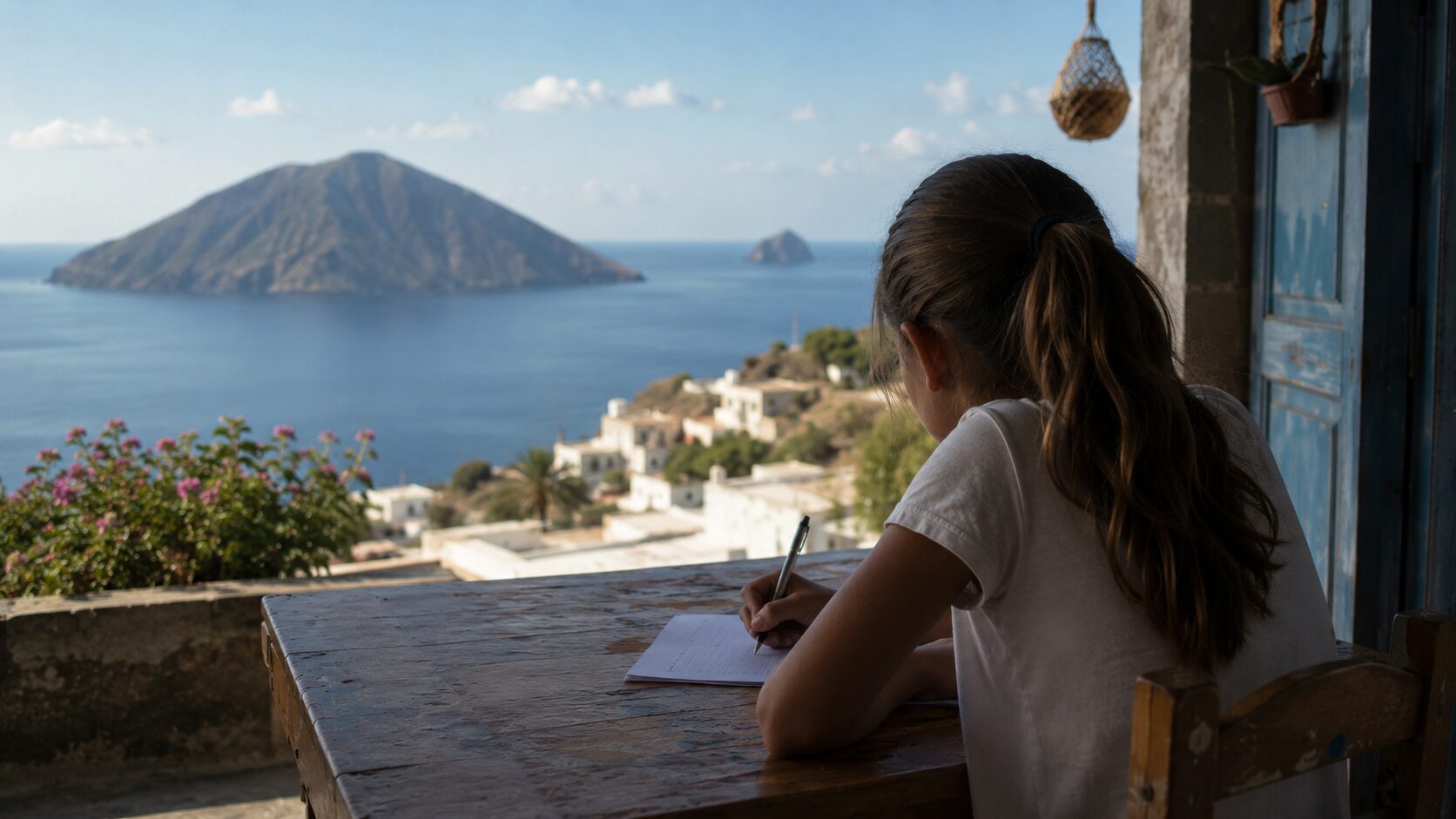 bimba filicudi scrive lettera
