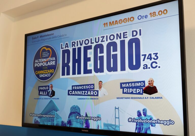 Elezioni Reggio Calabria, Massimo Ripepi annuncia l’evento di Alternativa Popolare dell’11 maggio: “con Cannizzaro la rivoluzione è possibile”