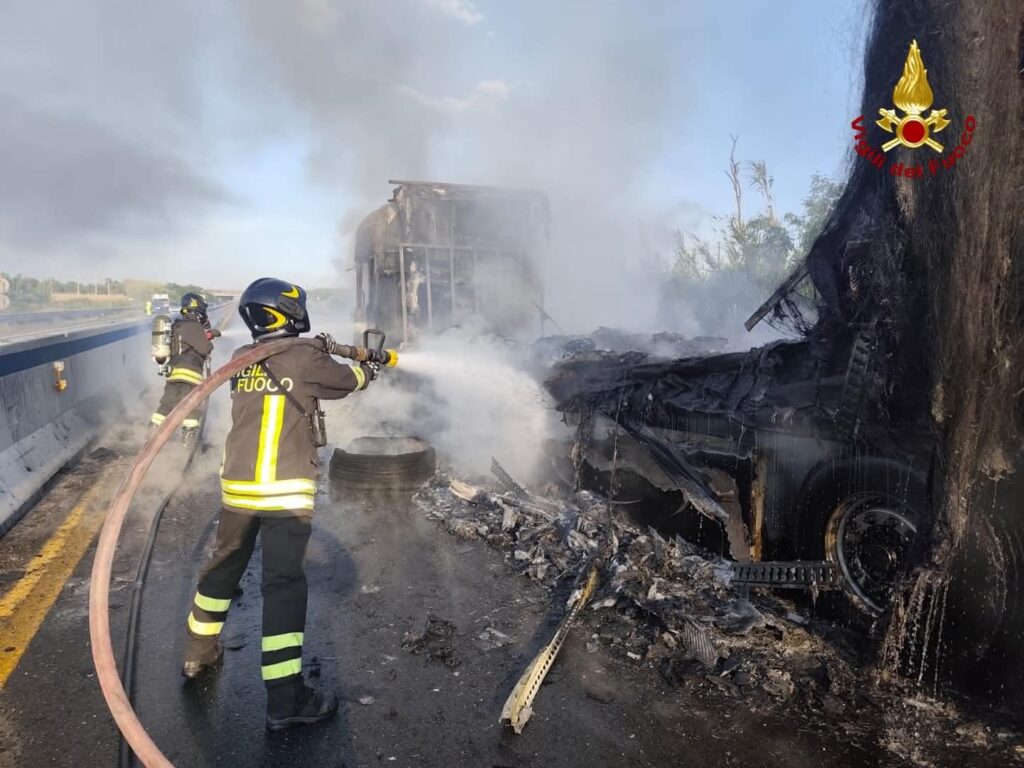 incendio mezzo pesante