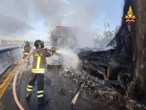 incendio mezzo pesante
